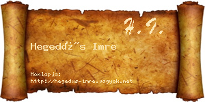 Hegedűs Imre névjegykártya